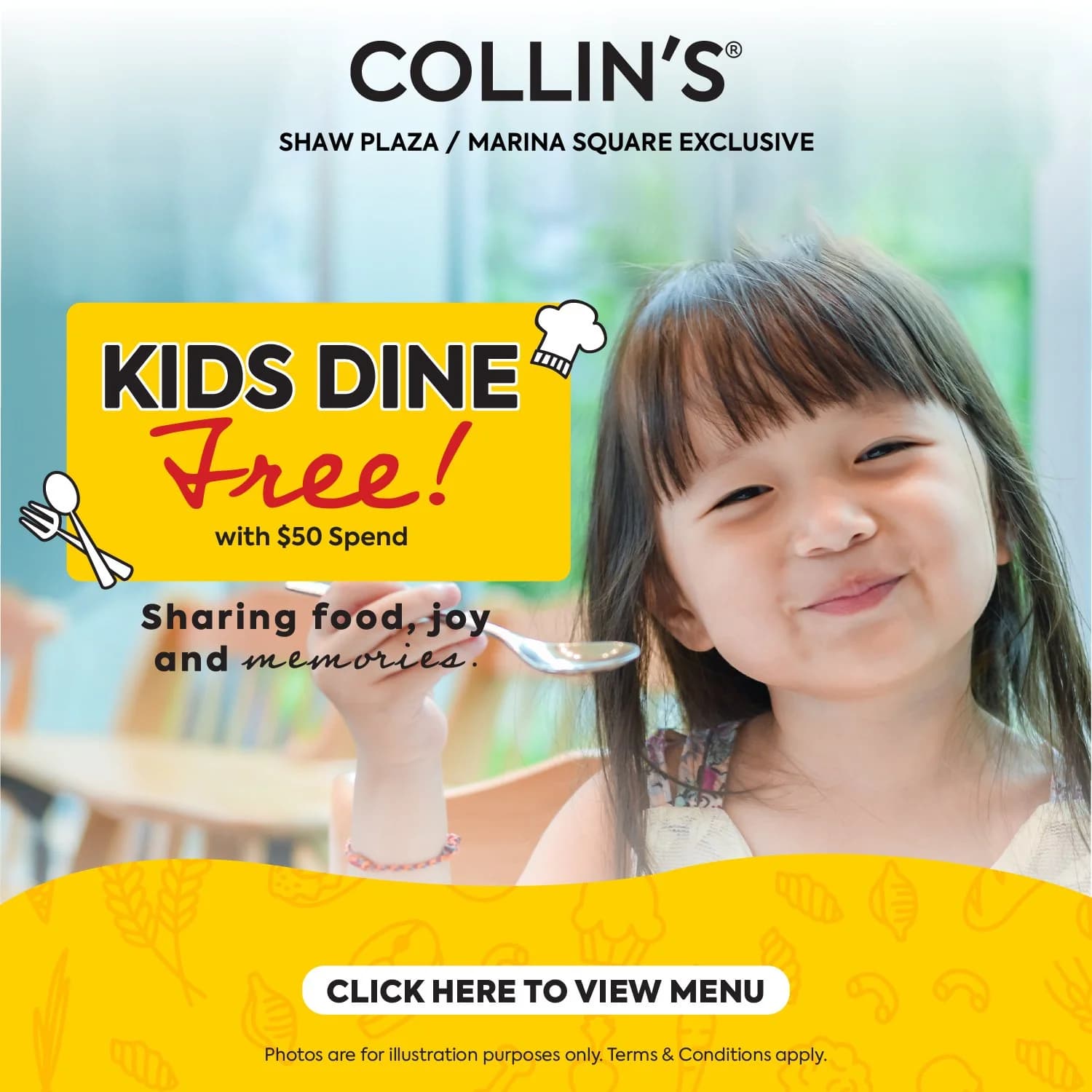 COLLIN'S kids eat free deal Singapore